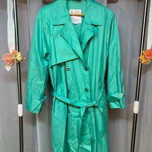 London Fog Classic Teal Trench Coat